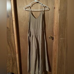 Free People Beige Spaghetti Strap Dress